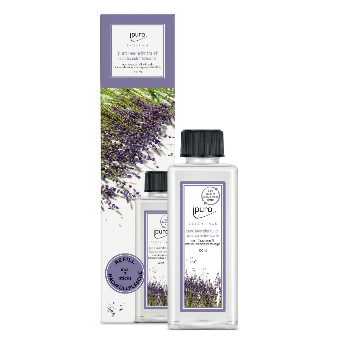 Ipuro geurdiffuser ricarica la lavanda touch 200ml