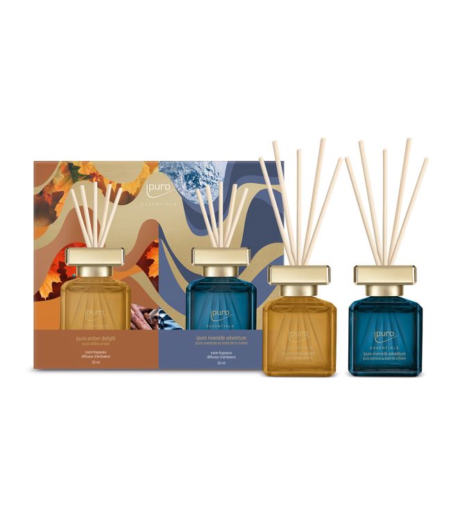 Ipuro difusor de fragancias delicias de ámbar aventura junto al río 2 x 50ml