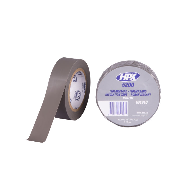 Cinta aislante de pvc hpx | gris | 19mm x 10m - ig1910 - ig1910