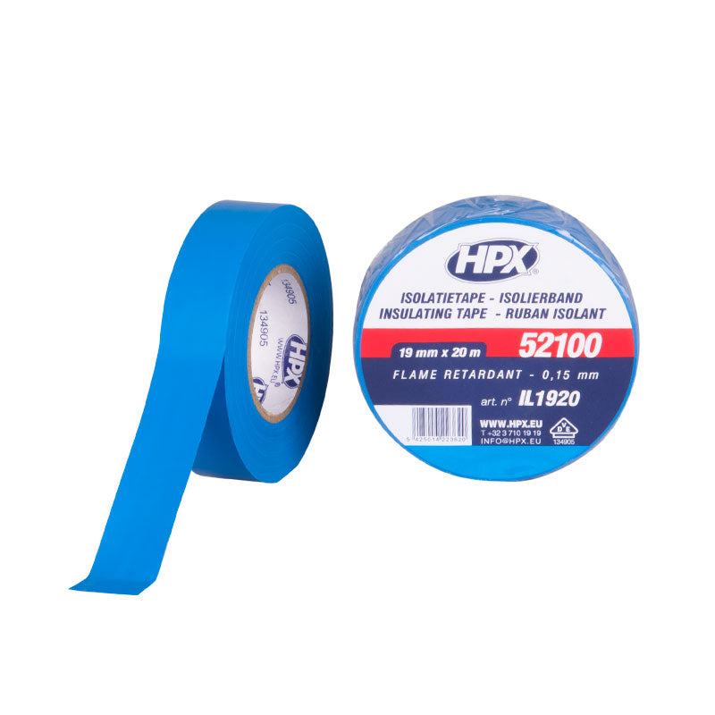 Nastro isolante in pvc HPX vde | blu | 19mm x 20m - il1920 - 10 pezzi - il1920