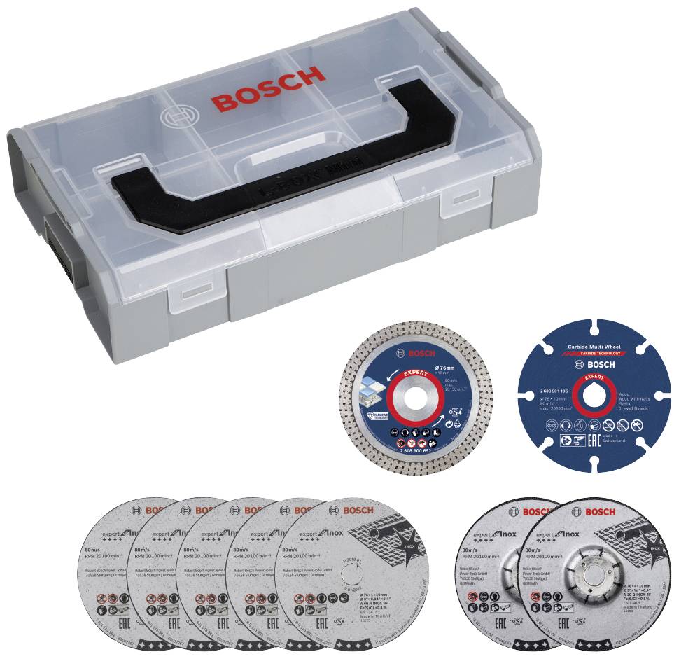 Kit accessori Bosch per smerigliatrice angolare da 76 mm | in mini l-boxx - 061599764g