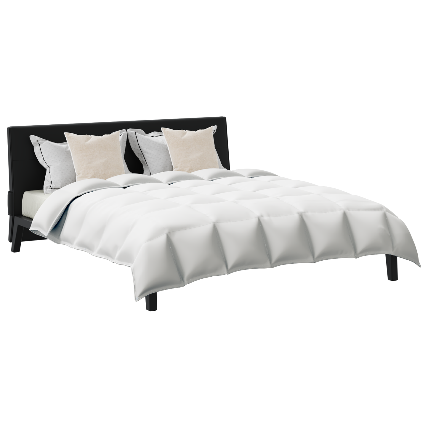Vidaxl set copripiumino con cuscino 3 pezzi in piuma bianca