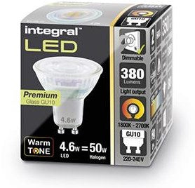 Faretto led integrato gu10 230v 3,6-50w tono caldo - led0300