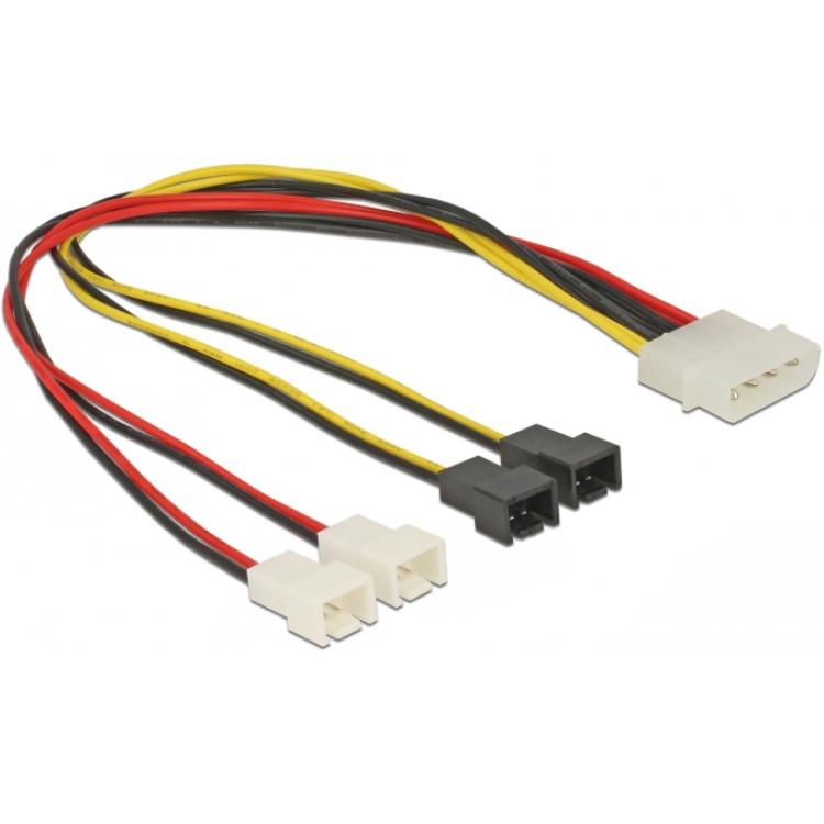 Goobay 4p-2x 3p 12 volt, 2x 3p 5 volt