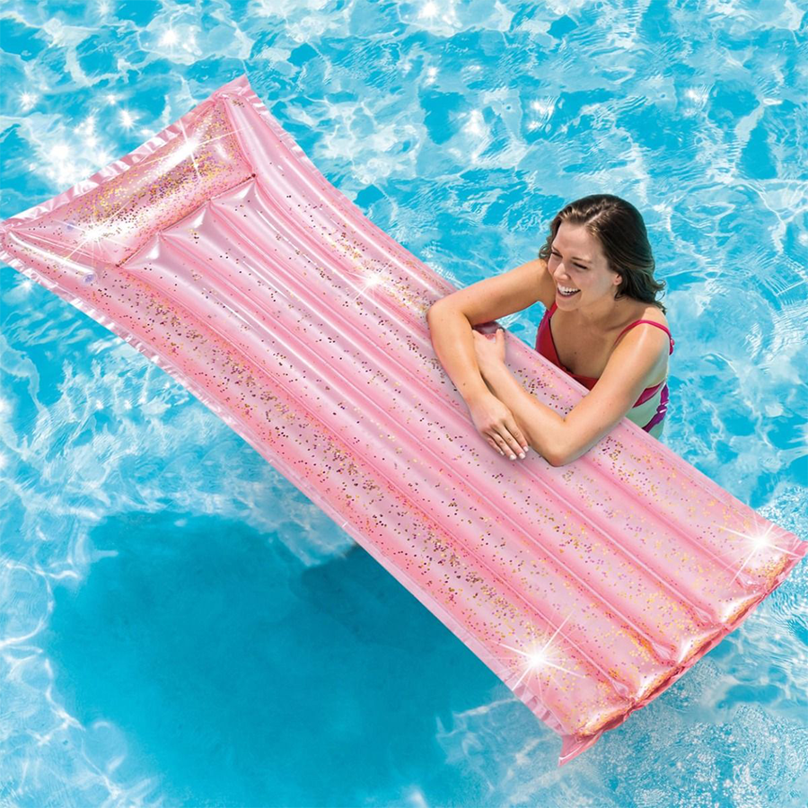 Intex - Colchón hinchable Rosa Glitter