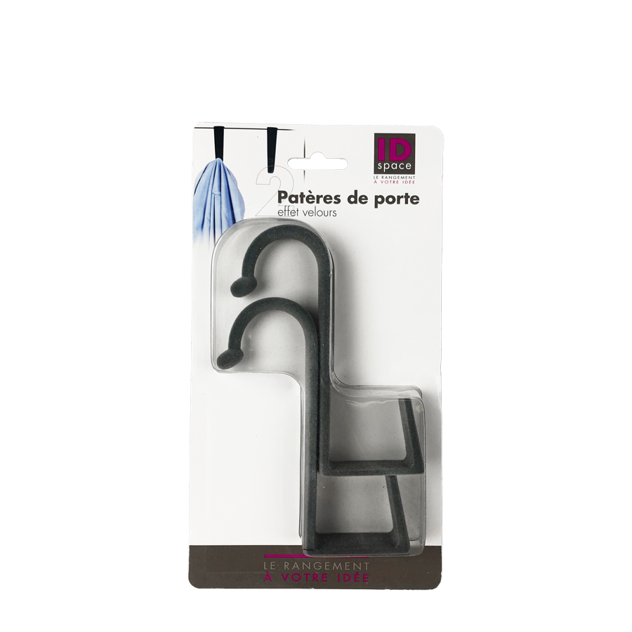 Sì appendiabiti da porta grigio 2 pezzi