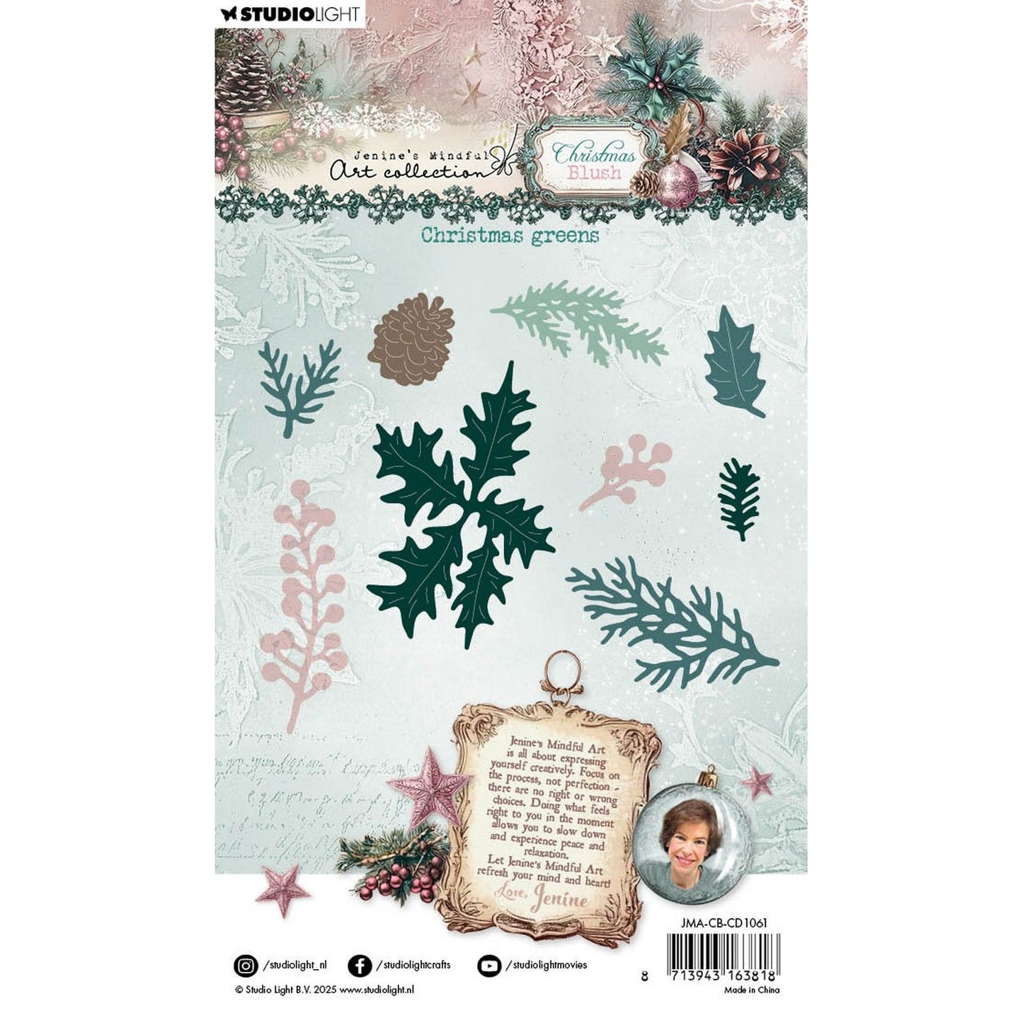 Luz de estudio • el arte consciente de jenine rubor navideño cortando esos verdes navideños