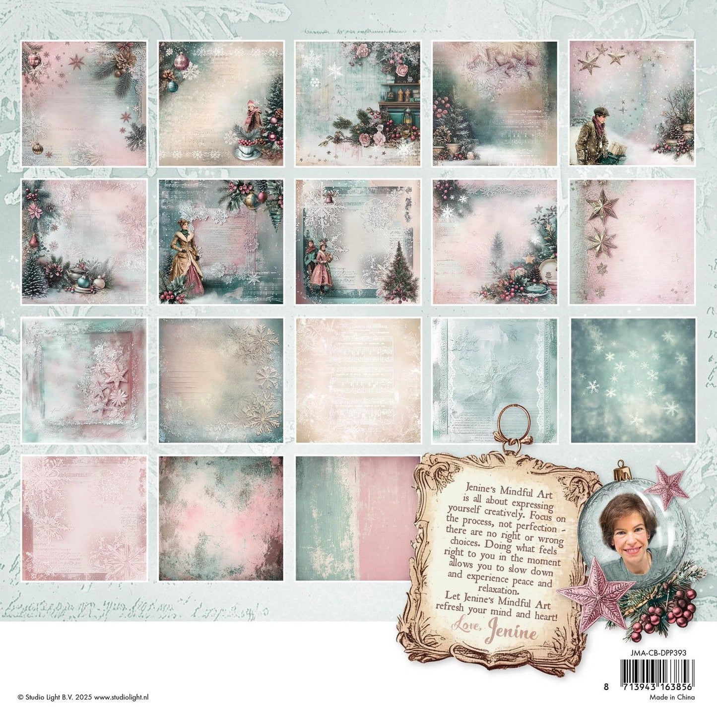 Luce da studio • Sfondi di rilievo di carta di design con blush natalizi di Jenine, arte consapevole