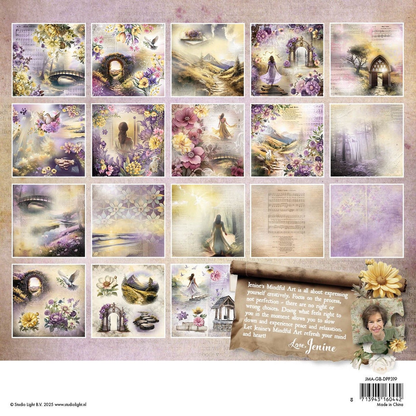 Luce da studio • carta collage di design in crescita e fioritura