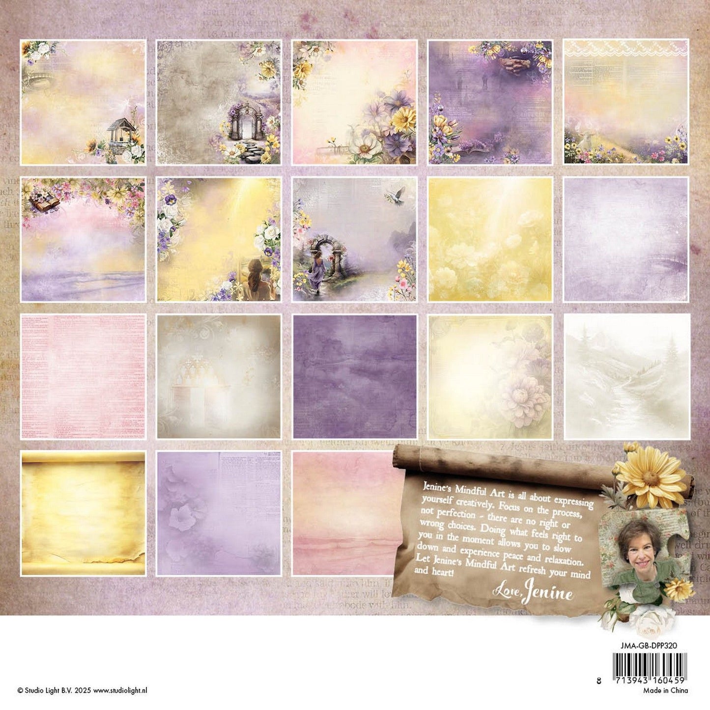 Luce da studio • Carta di sfondo in carta di design in crescita e fioritura