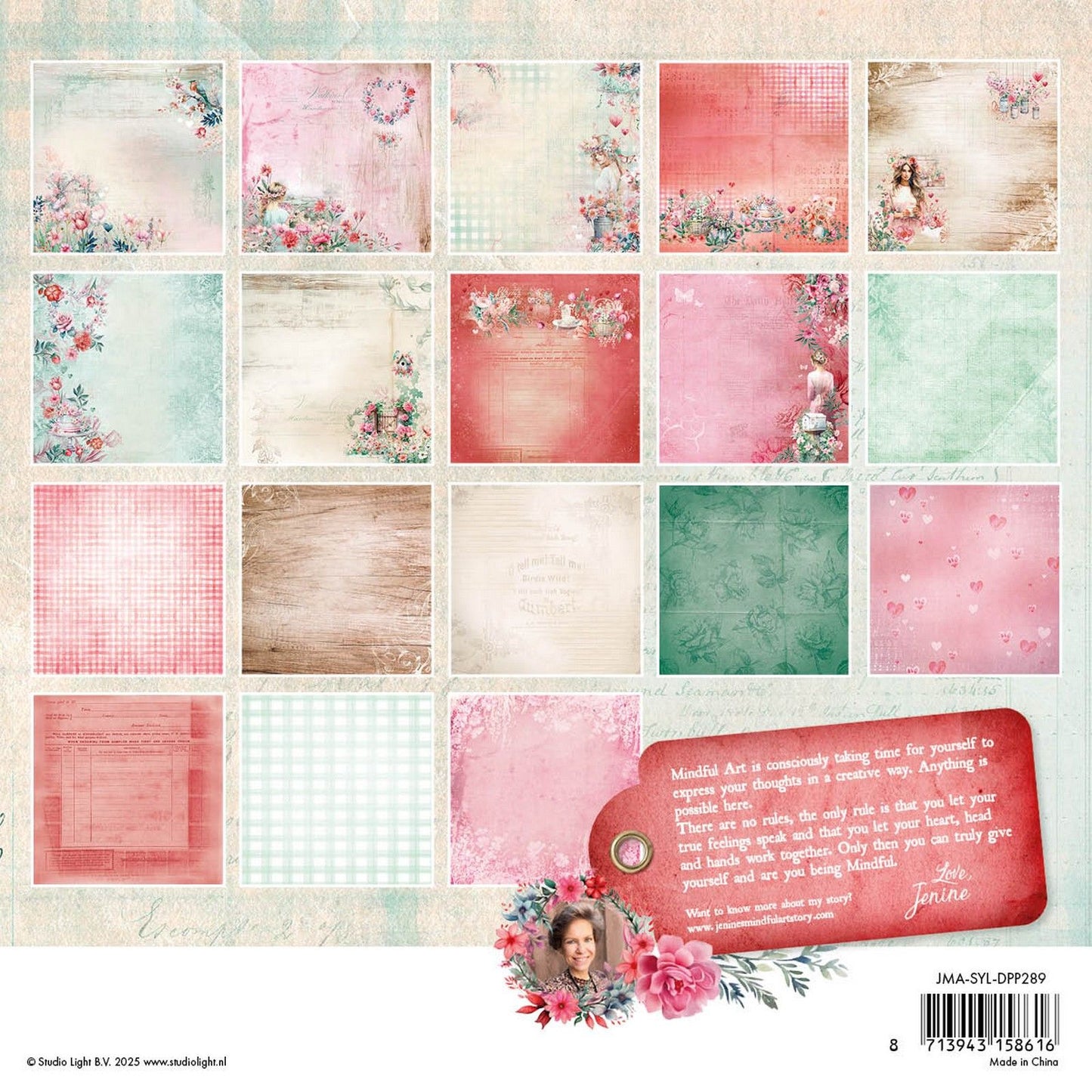 Studio light • il blocco di carta del designer artistico consapevole di Jenine che ti invia sfondi d'amore