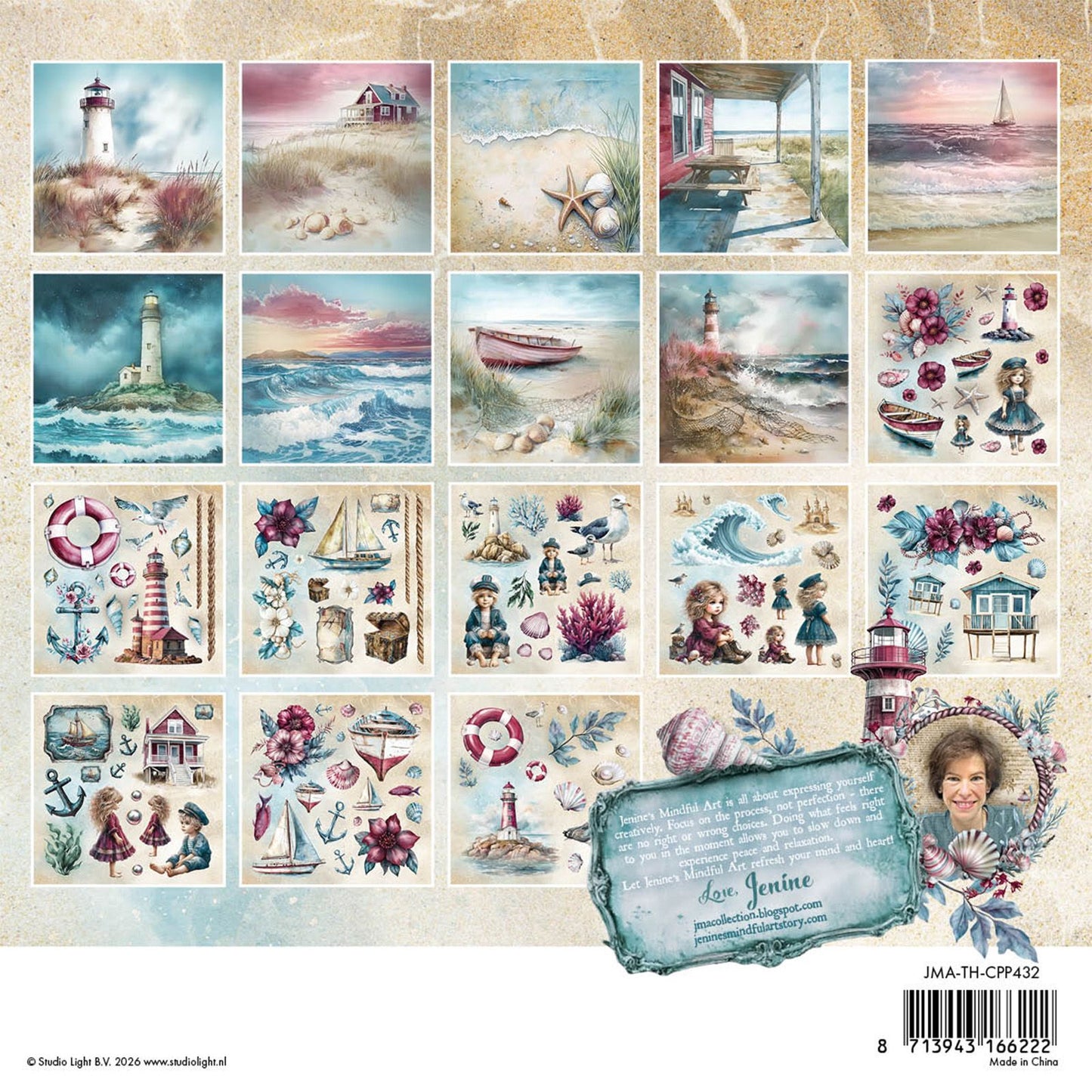 Luce da studio • Marea di speranza collage elementi di sfondi di blocco di carta