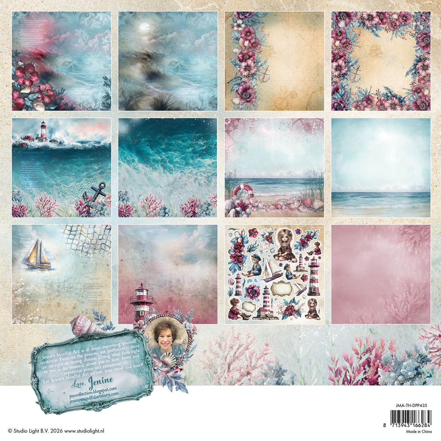 Studio light • marea di speranza blocco di carta di design per scrapbooking fronte-retro