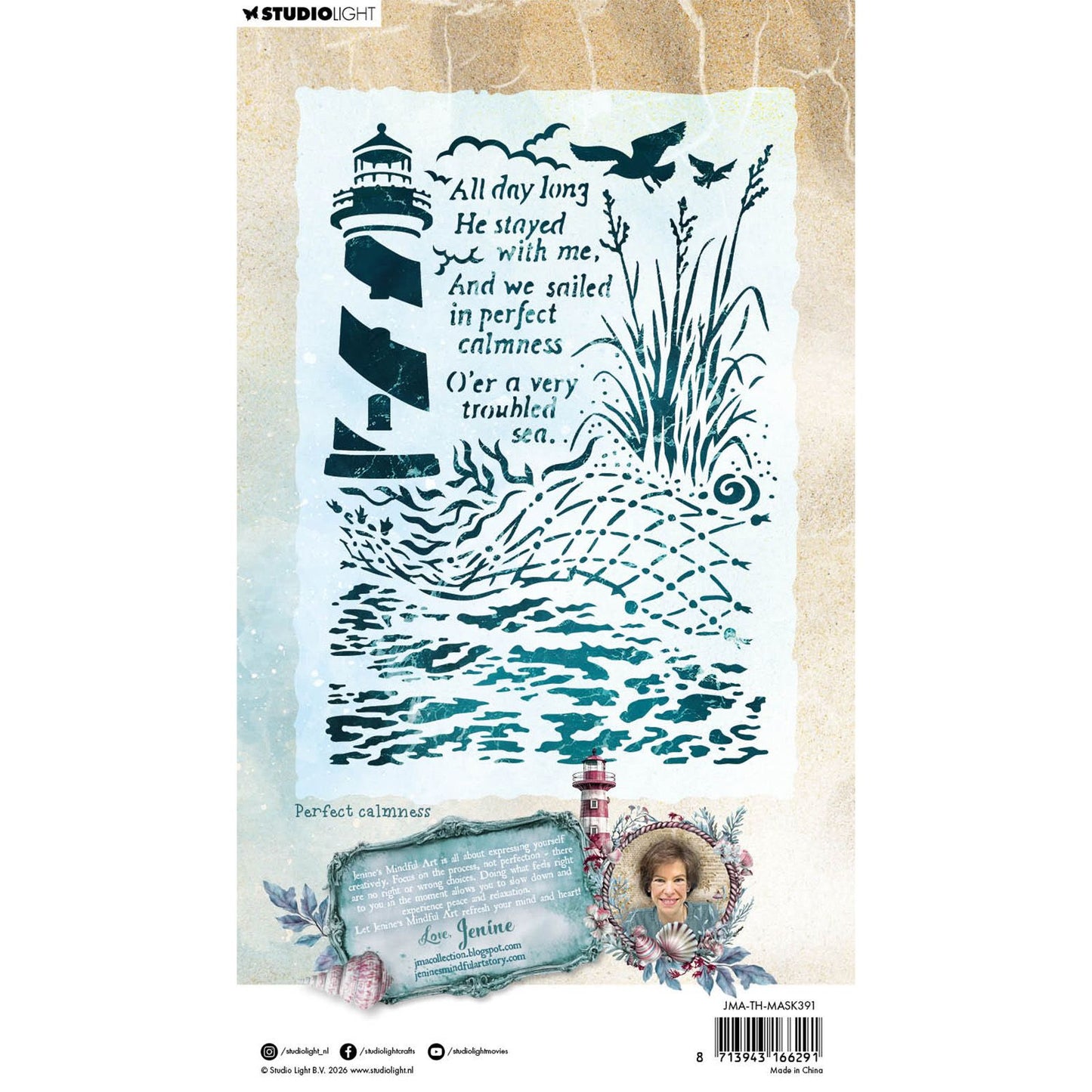 Luz de estudio • plantilla de máscara marea de esperanza calma perfecta