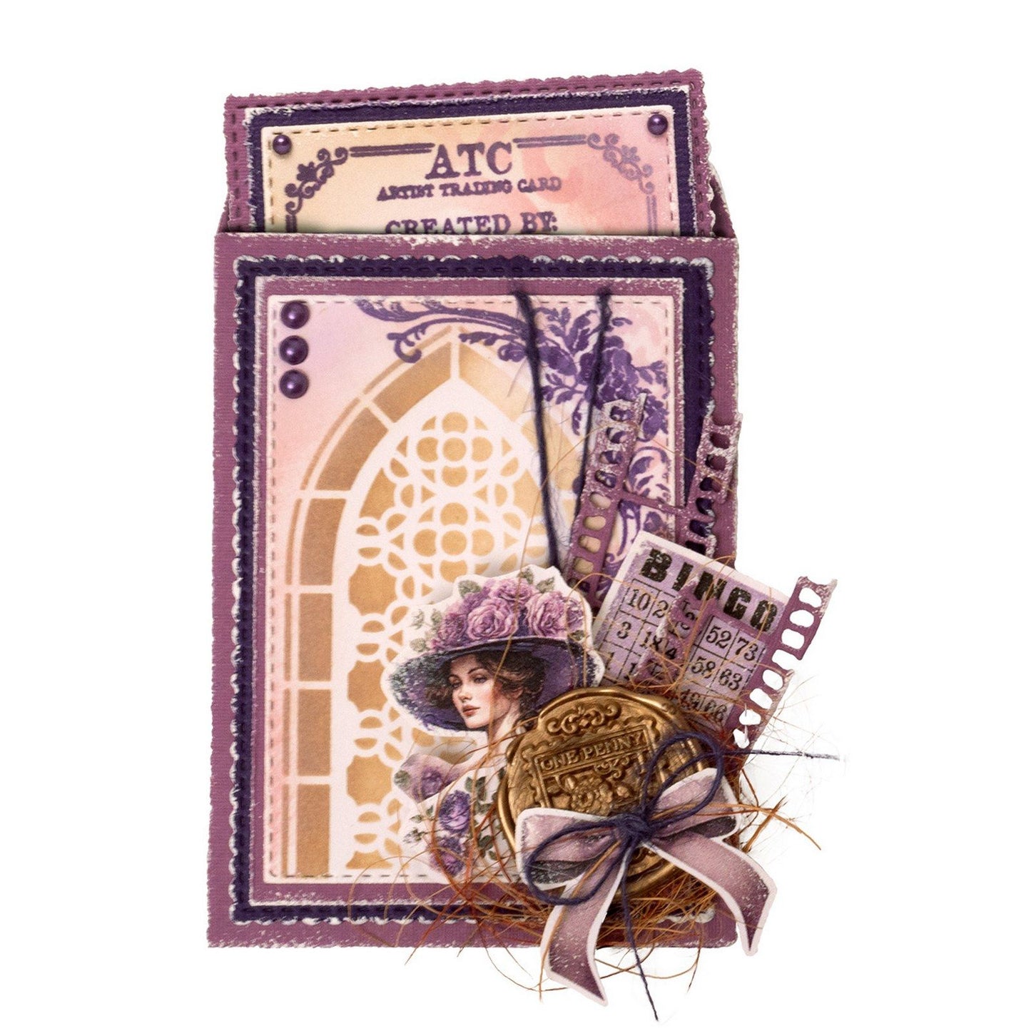 Lámpara de estudio • cinta de organza de sueños victorianos - violetas