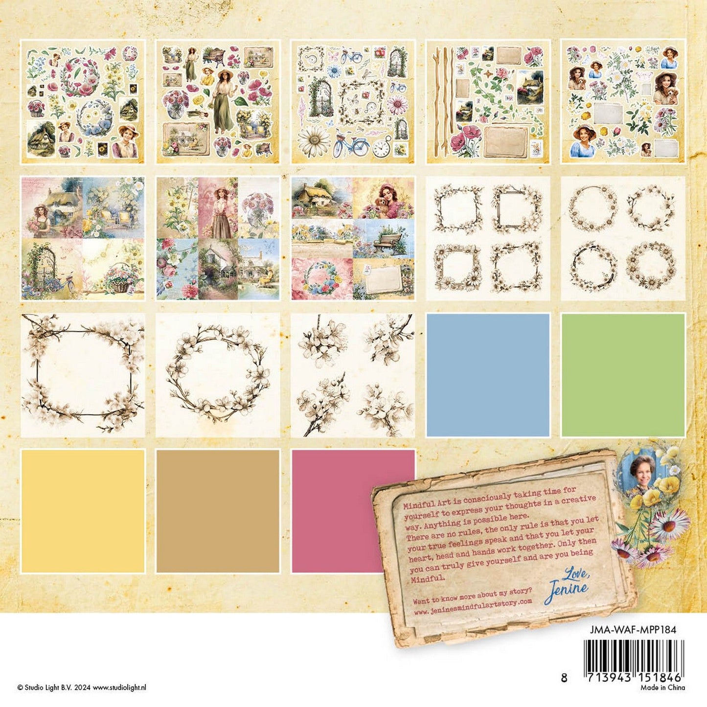 Studio light • blocco di carta mista wild free, pergamena, elementi in tinta unita