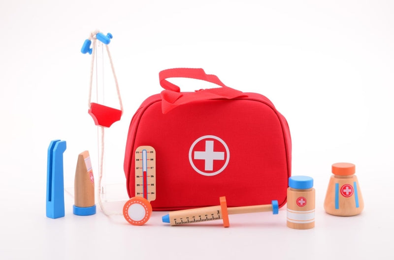 Borsa del dottore Joueco con accessori, 11dlg.