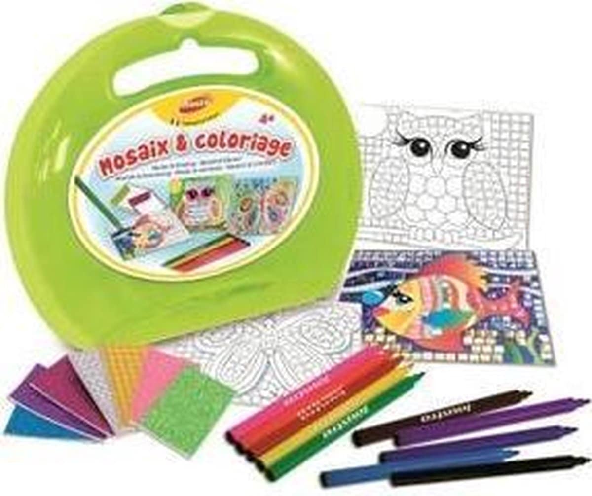 Joustra valigetta con mosaik e colori