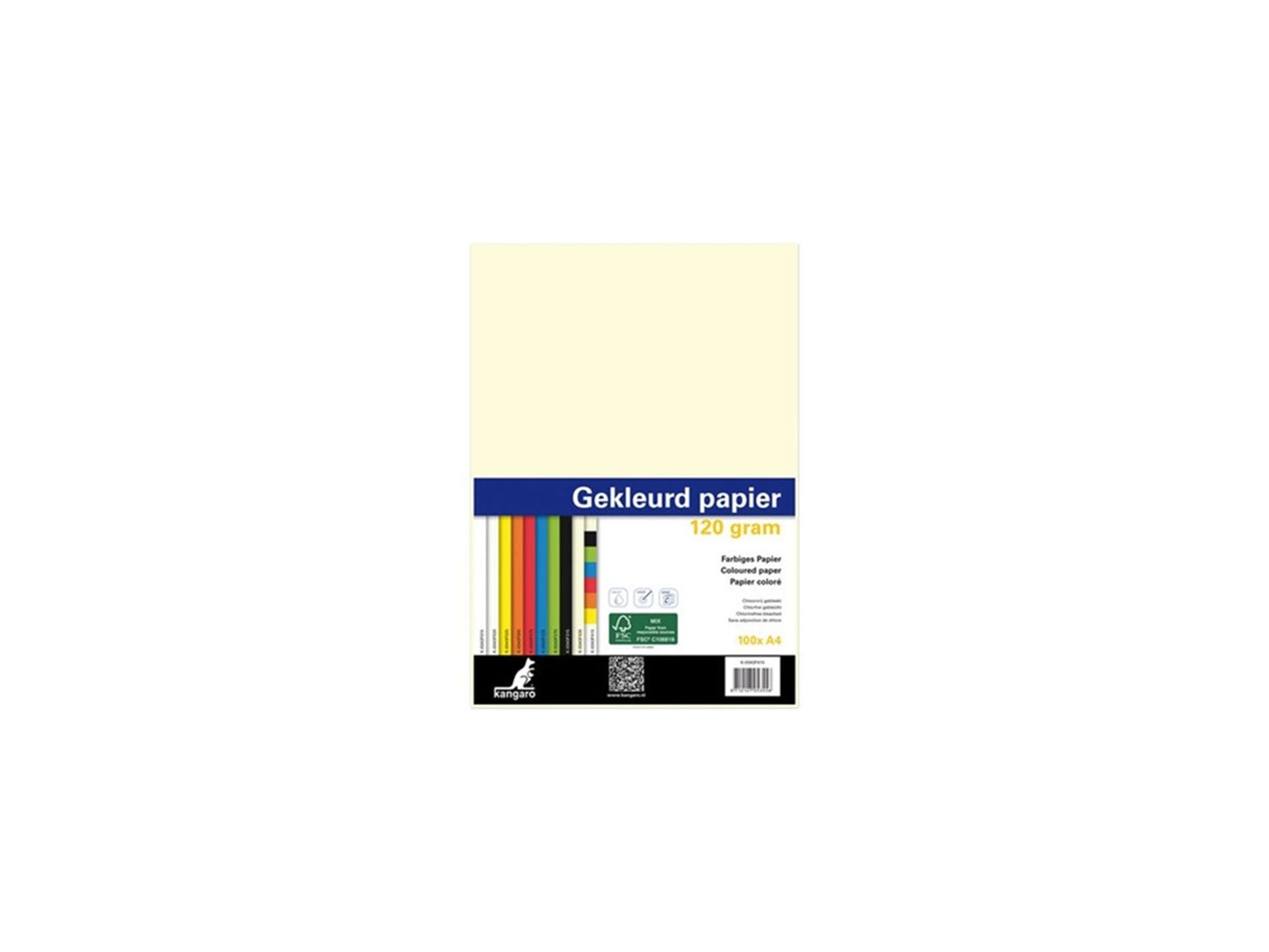 Papel canguro basic a4 100 hojas blanco crema 120gr
