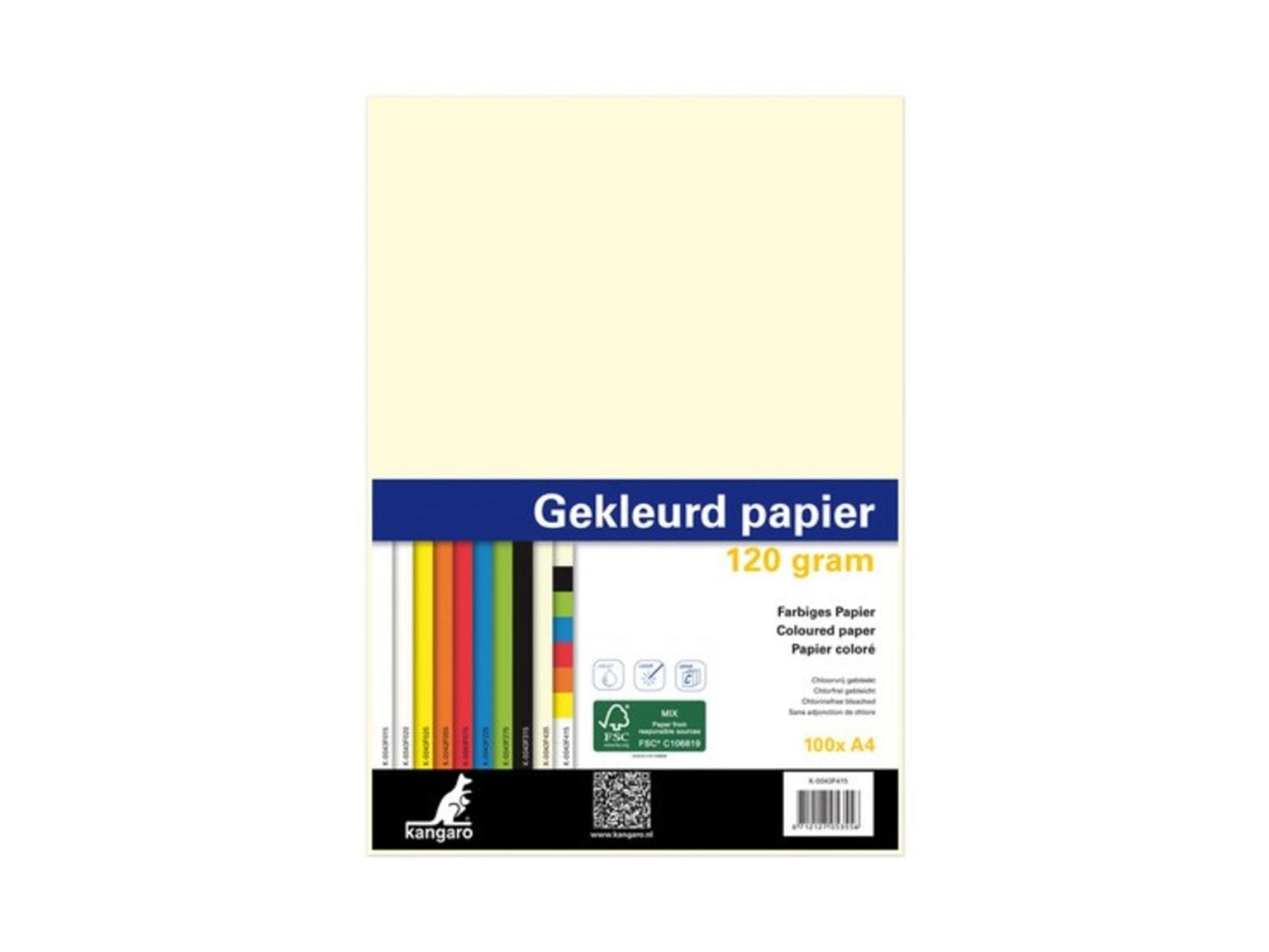 Papel copia canguro a4 120gr 100 hojas beige