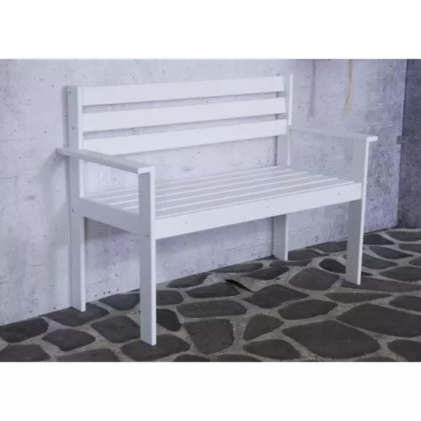 Sens semmy banco de madera 120cm blanco