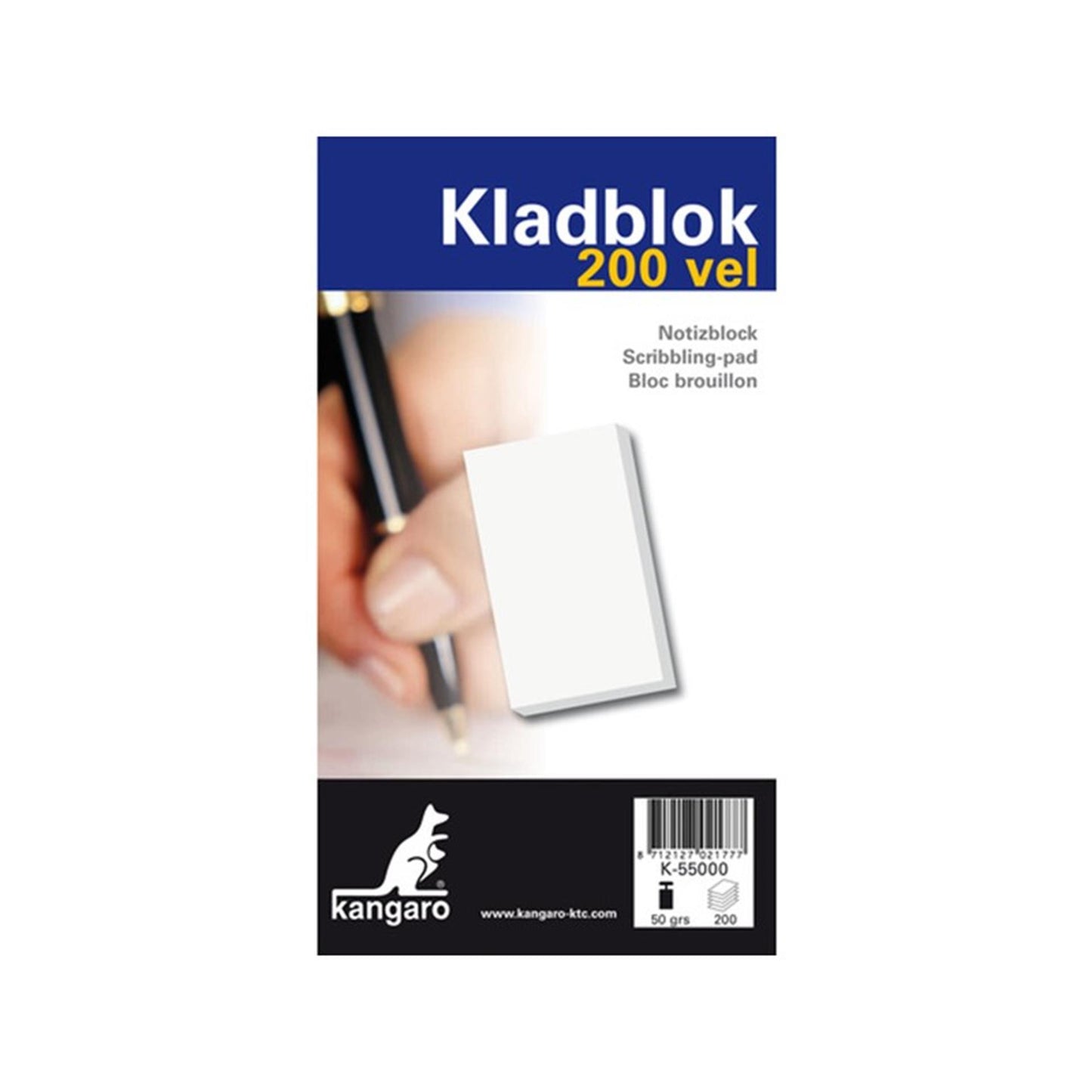 Bloc de notas canguro 200 hojas 20x11,5cm 10uds
