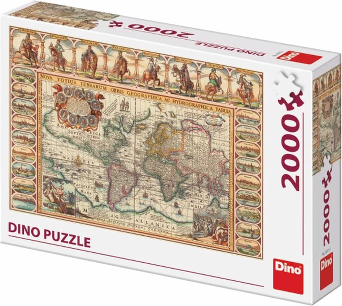 Dinotoys Dino Puzzle - Mappa storica del mondo - 2000 pezzi