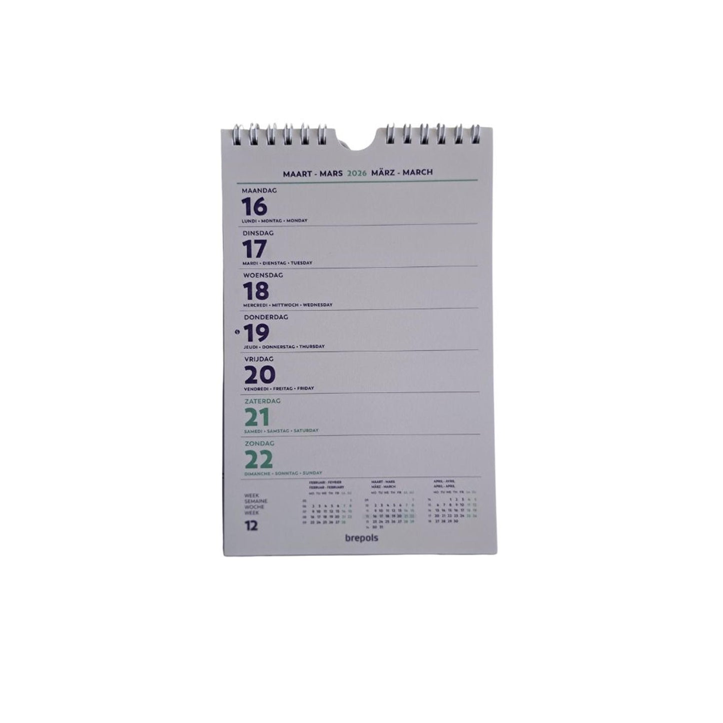 Brepols calendario settimanale da muro fantasy 2026