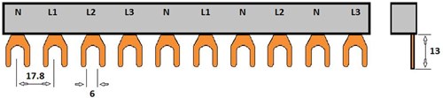 Forcella Kamrail 3 fasi 12pol. 17,8mm-4000216