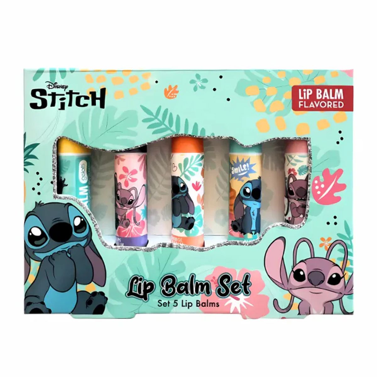 Set bálsamo labial Stitch disney 5uds.
