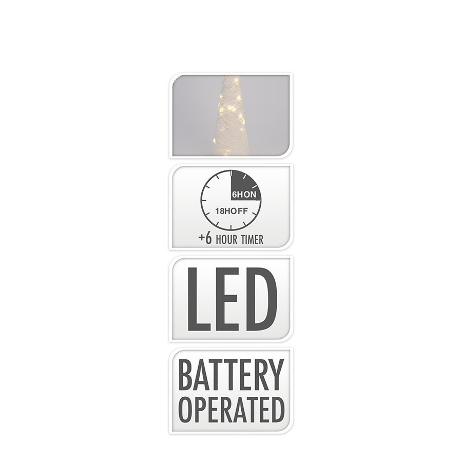 Cono LED blanco 40 LEDs 78cm