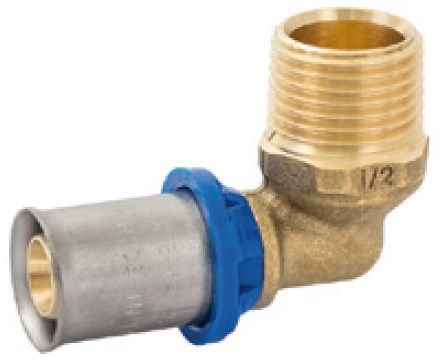 Kirchhoff ángulo de transición de latón 90°, ciego, 20 mm x 3 4 et, accesorio a presión para tubo multicapa - 988715355
