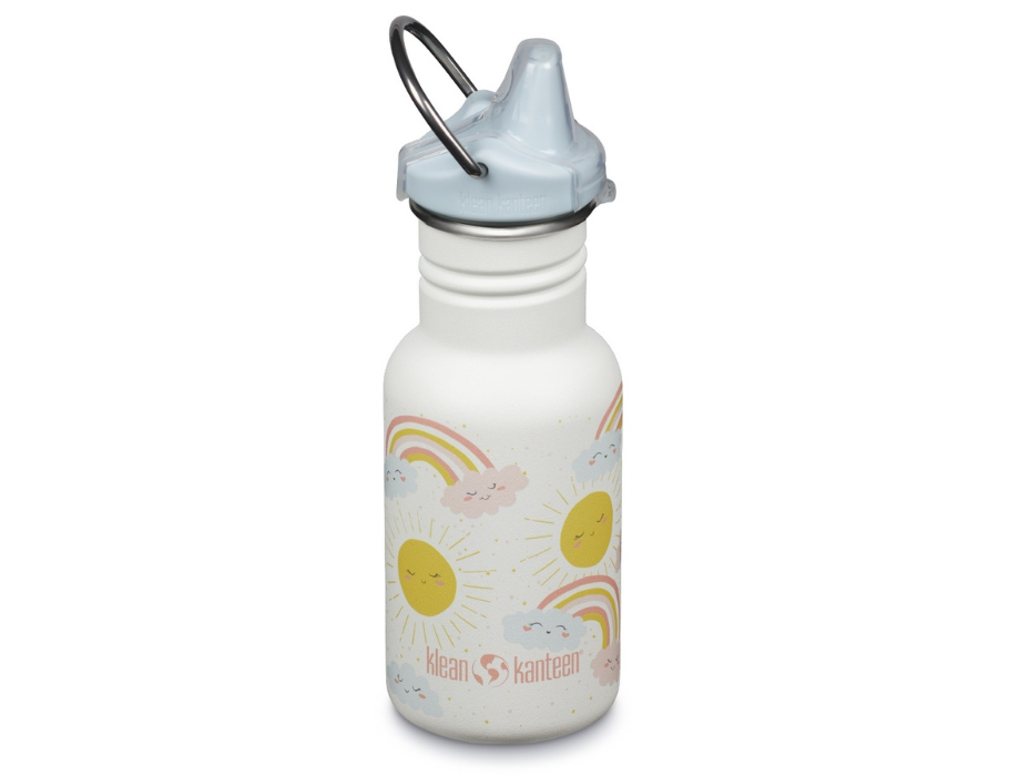 Botella de bebida para niños Klean Kanteen con Sippydop - Rainbows - 355ml