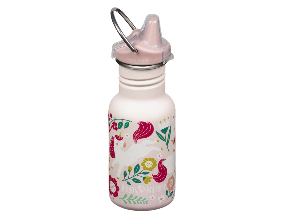 Botella de bebida Klean Kanteen Kinder con Sippydop - Salting Unicorns - 355ml