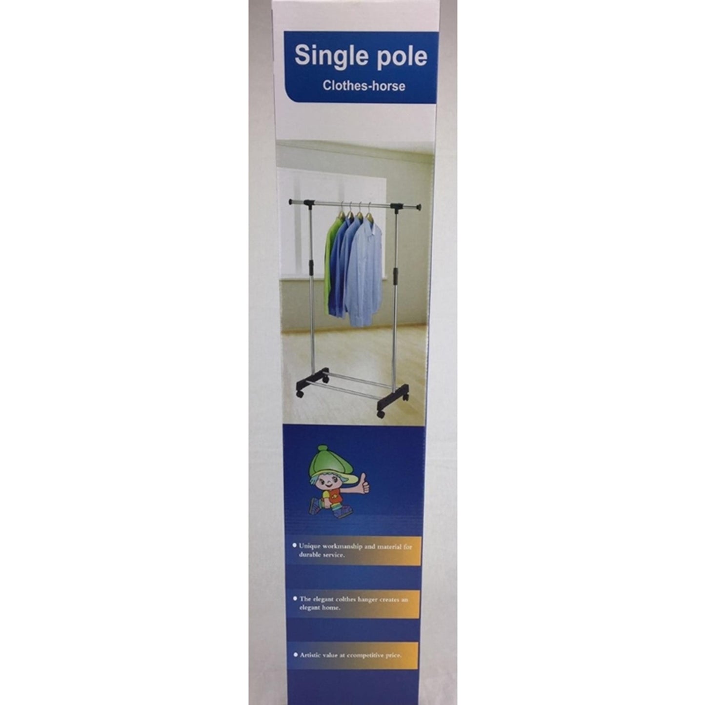 Appendiabiti Aro per casalinghi singolo regolabile 83x80-150cm