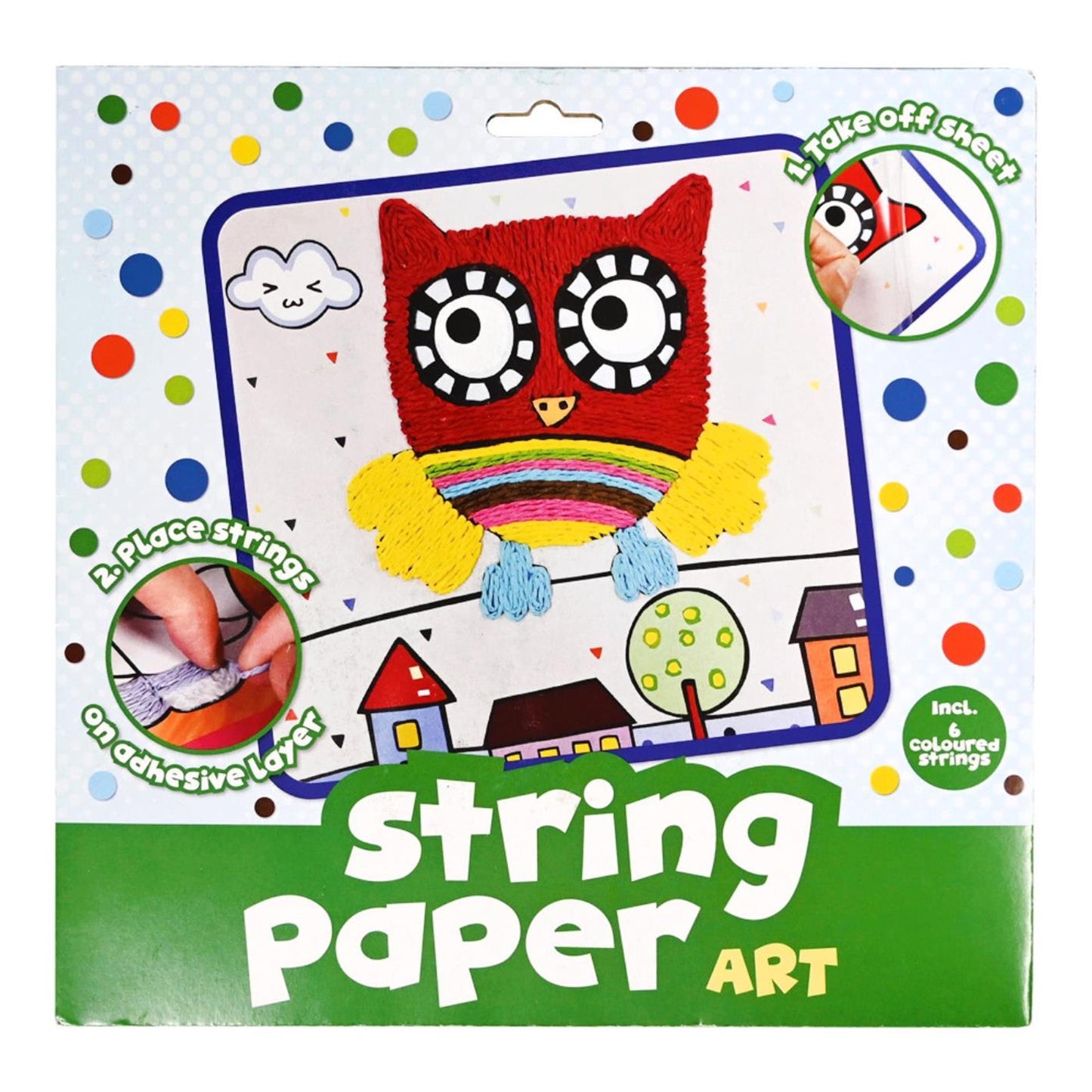 Arte con hilos de papel artesanal. Arte con hilos de papel.