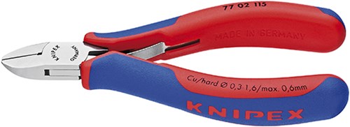 Alicates de corte lateral para electrónica Knipex con mangos de varios componentes 115 mm - 7702115