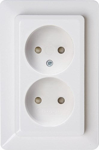 Kopp hk02 enchufe empotrado doble blanco