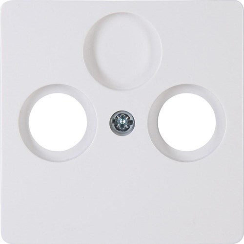 Enzo kopp hk05 arctic wit afdekplaat voor coax - 4621440