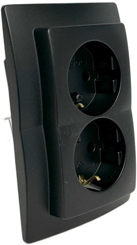 Kopp hk05 enchufe empotrado negro mate ra doble - 4621720