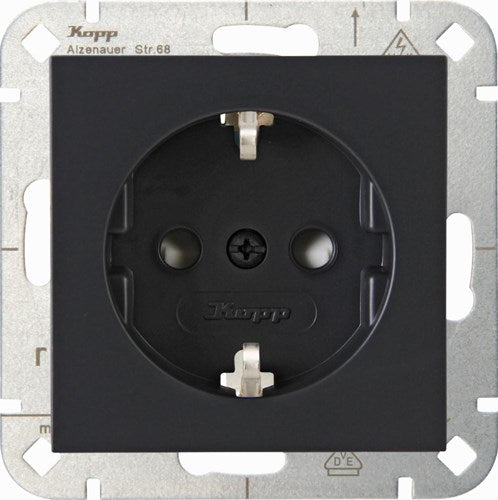 Kopp hk07 presa da incasso antracite ra + blocco sicurezza bambini - 4623110