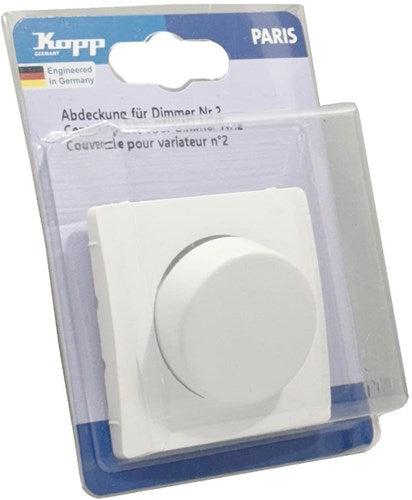 Placca Kopp Paris bianco artico + dimmer a pulsante - 4625030
