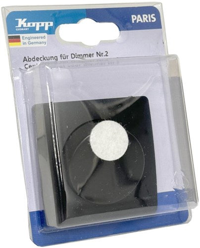 Placca Kopp Paris nero opaco + dimmer a pulsante - 4625230