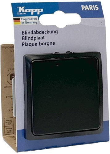 Placca cieca Kopp Paris nero opaco - 4625250