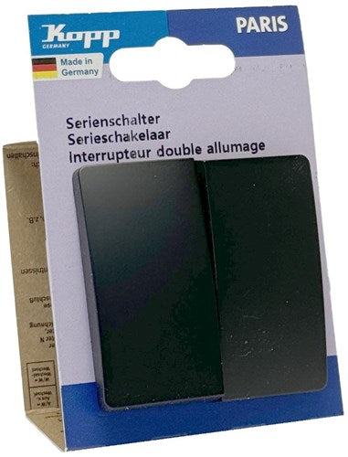Interruttore + bilanciere serie Kopp Paris nero opaco - 4625220