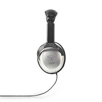NEDIS HPWD1201BK Cuffie over-ear cablate 6,00 m di nero d'argento