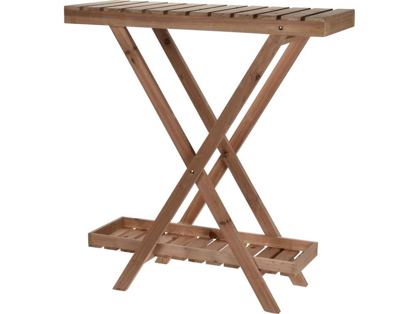 Home Styling Mesa Plantas Madera 2 Niveles