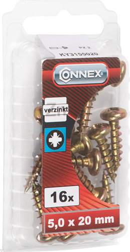 Connex pz-schroef pank 5.0x20 16st vz - ky3155020
