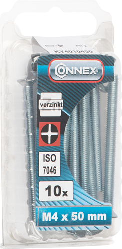 Connex metaalschroef vz-k m4x50 10st vz - ky4010450