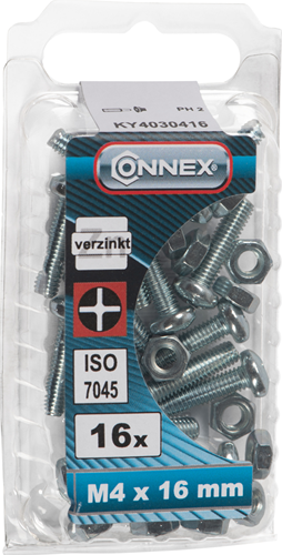 Connex metaalschroef cy-k m4x16 16st vz - ky4030416